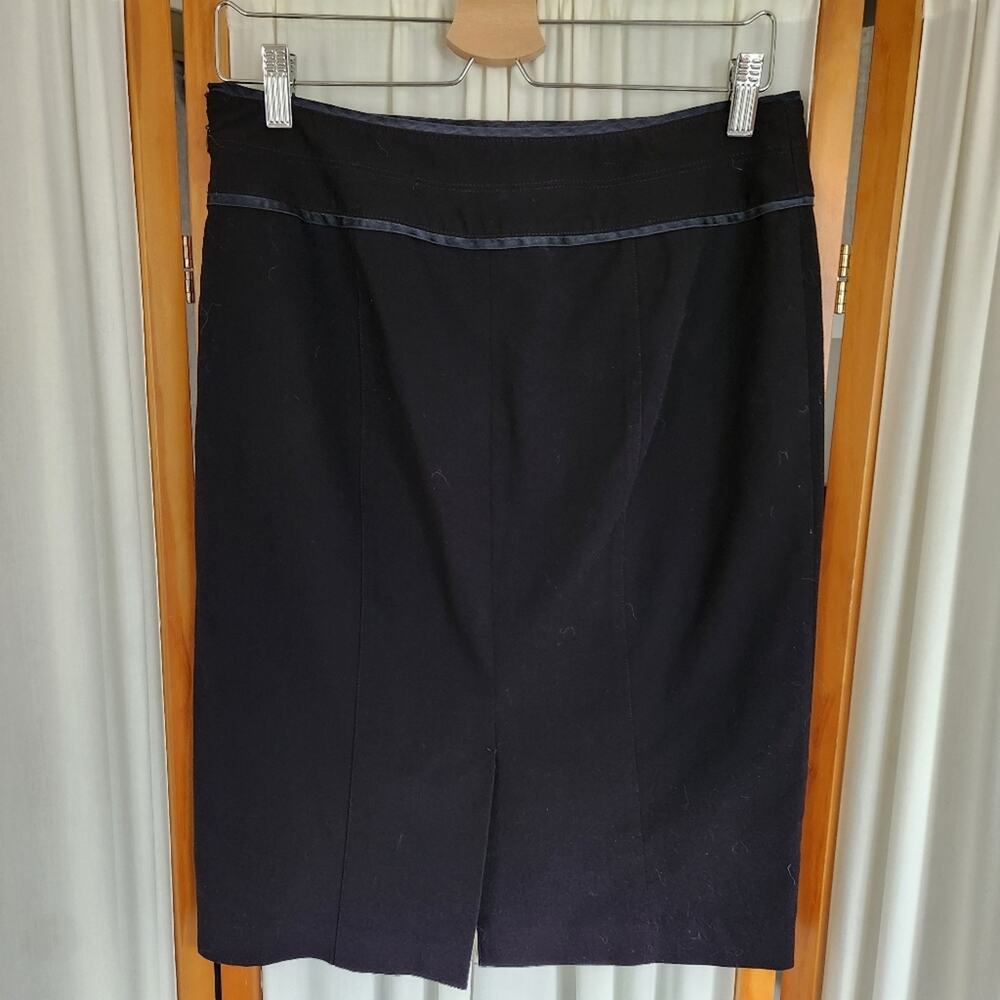 Nine West Stretch Black Pencil Skirt Size 6 - Picture 4 of 8